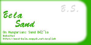 bela sand business card